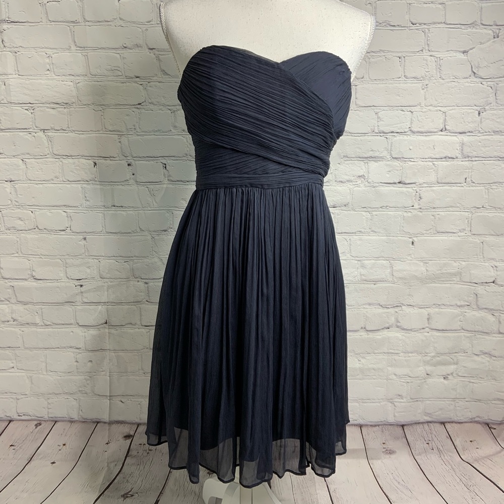 J. Crew Blue Silk Dress 2